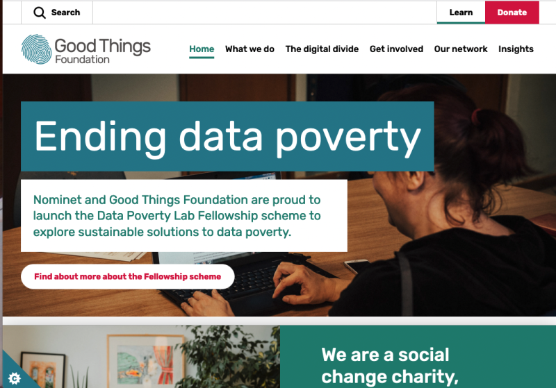 Good Things Foundation home page