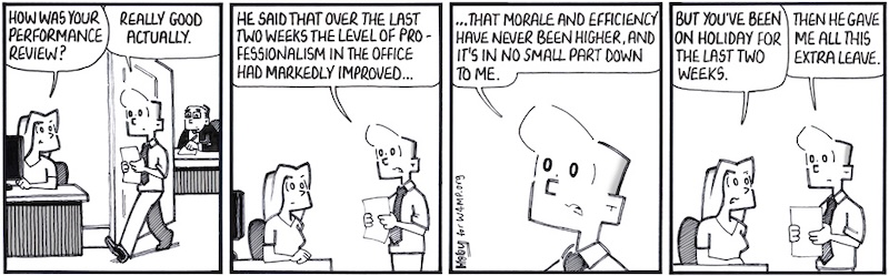 Hoby cartoon for August 2026 and the holiday period